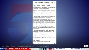 Minister of home affairs Oscar Mira responds to alberto august 