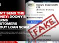 Don't Send the Money: Doony's Warns Customers About Loan Scam