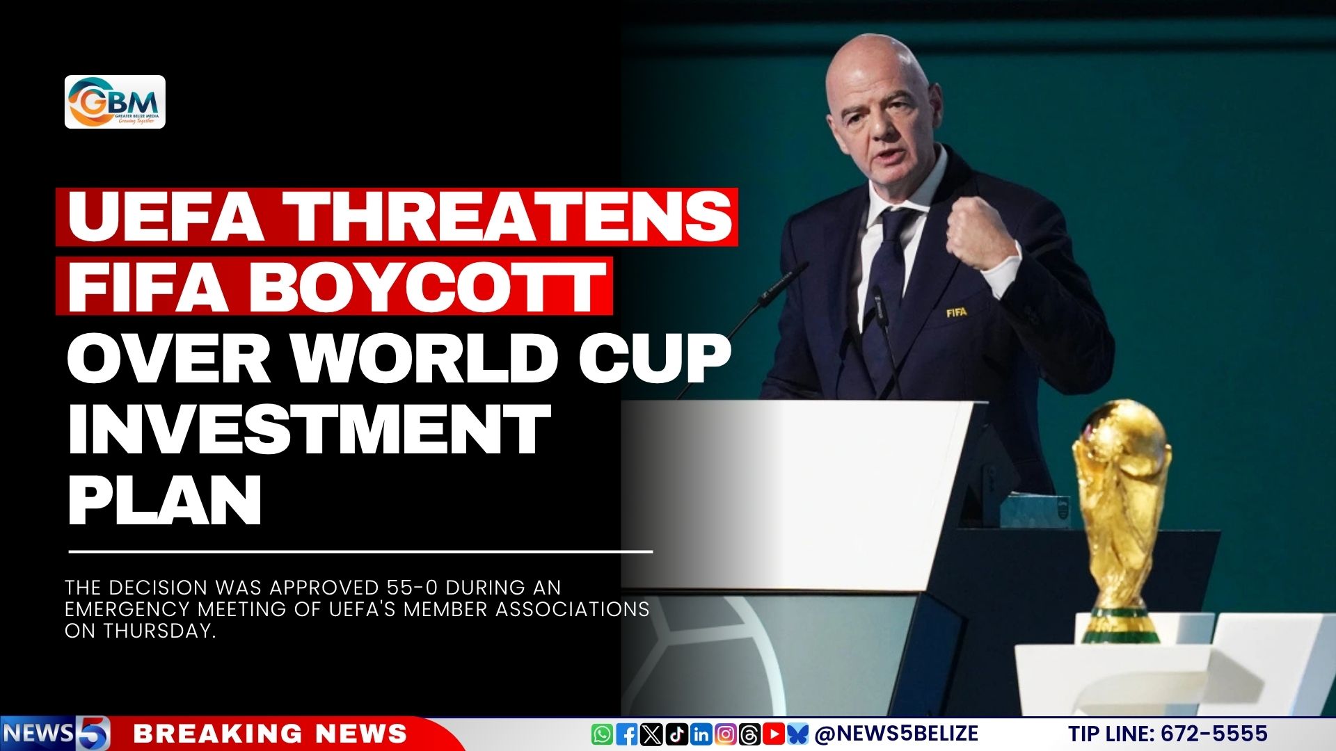 UEFA Threatens FIFA Boycott Over World Cup Investment Plan