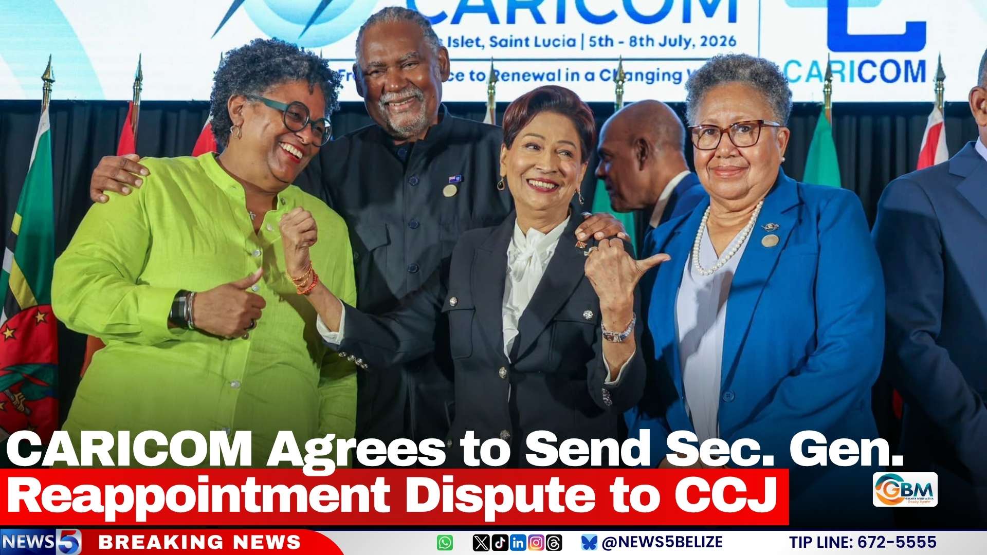CARICOM Agrees to Send Sec. Gen. Reappointment Dispute to CCJ