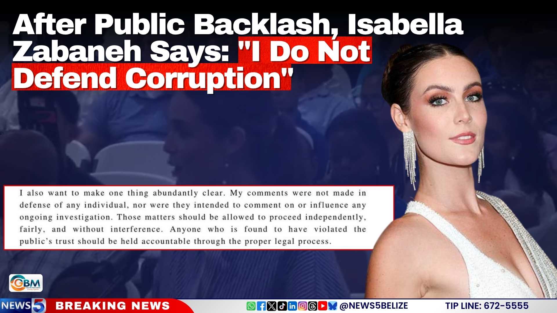 After Public Backlash, Isabella Zabaneh Says: "I Do Not Defend Corruption"