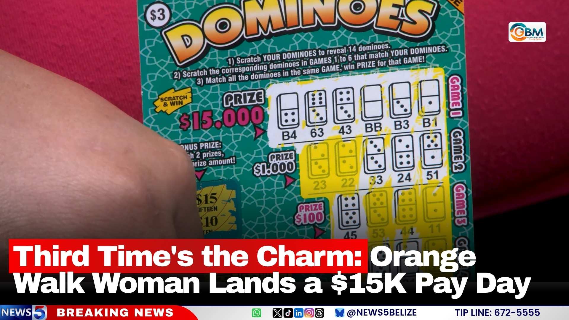 Third Time's the Charm: Orange Walk Woman Lands a $15K Pay Day
