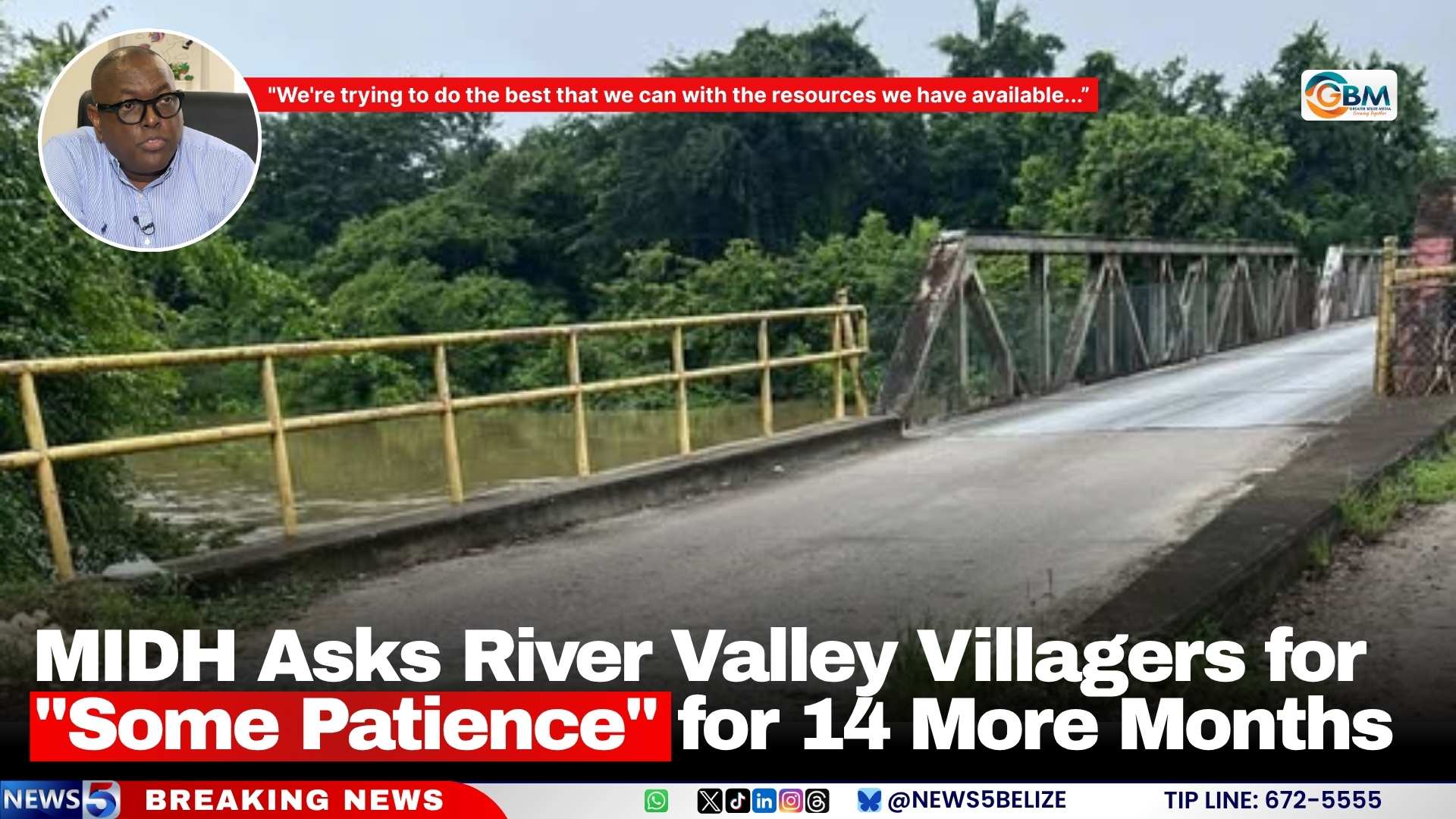 MIDH Asks River Valley Villagers for "Some Patience" for 14 More Months