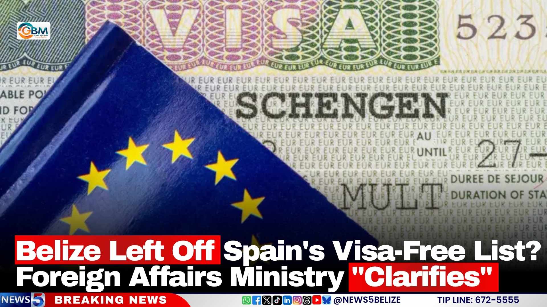 Belize Left Off Spain's Visa-Free List? Foreign Affairs Ministry "Clarifies"