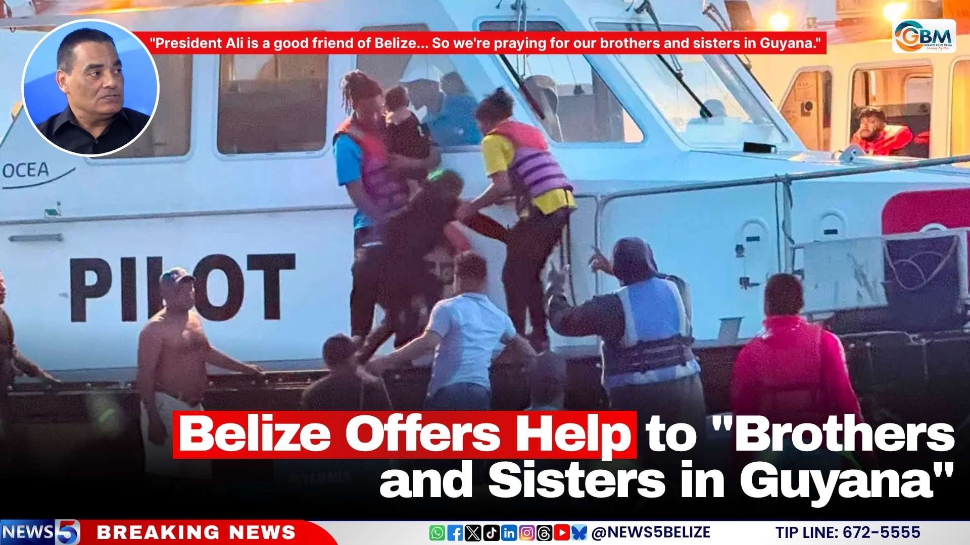 Belize Offers Help to "Brothers and Sisters in Guyana"