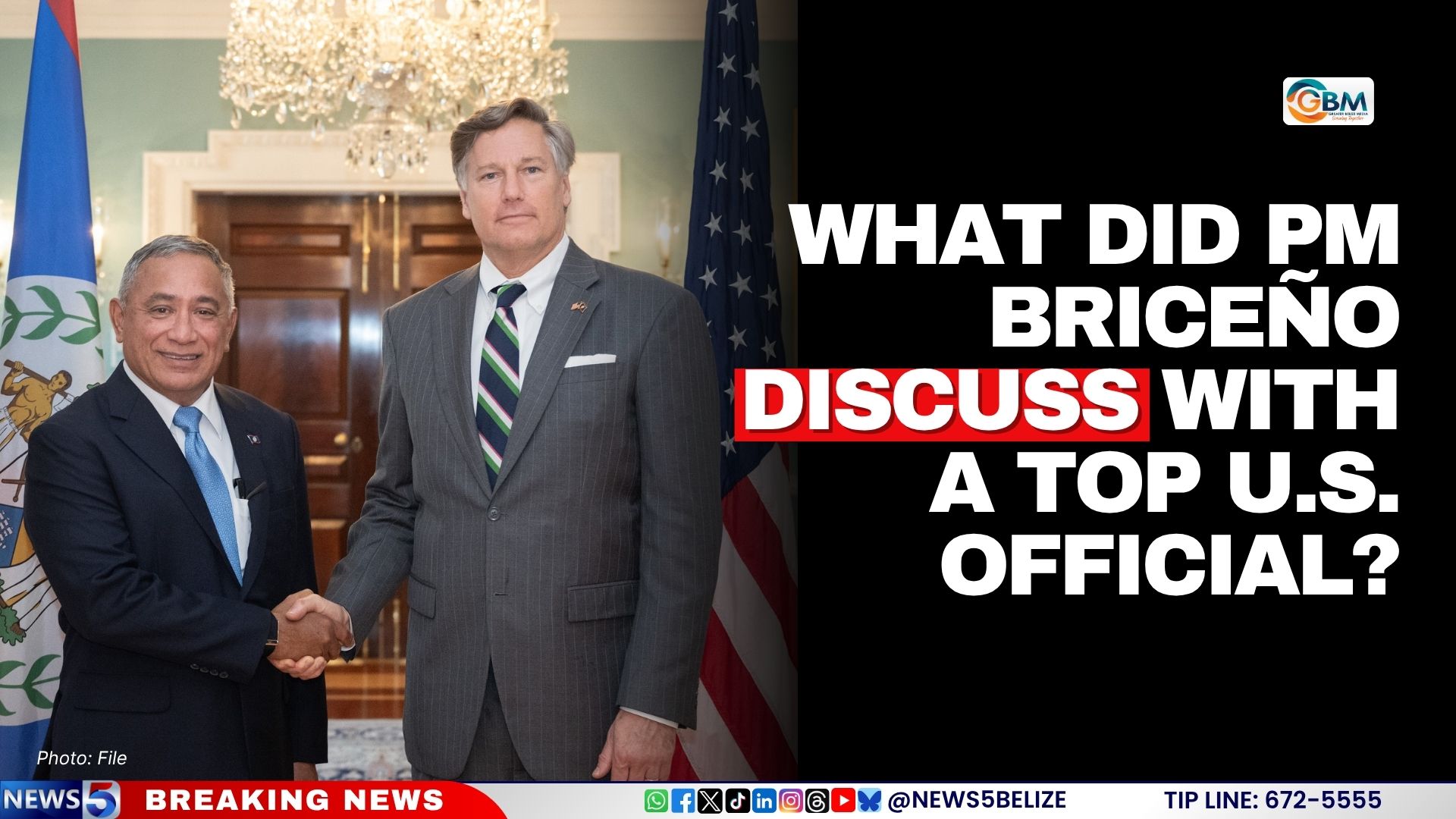 What Did PM Briceño Discuss With a Top U.S. Official?