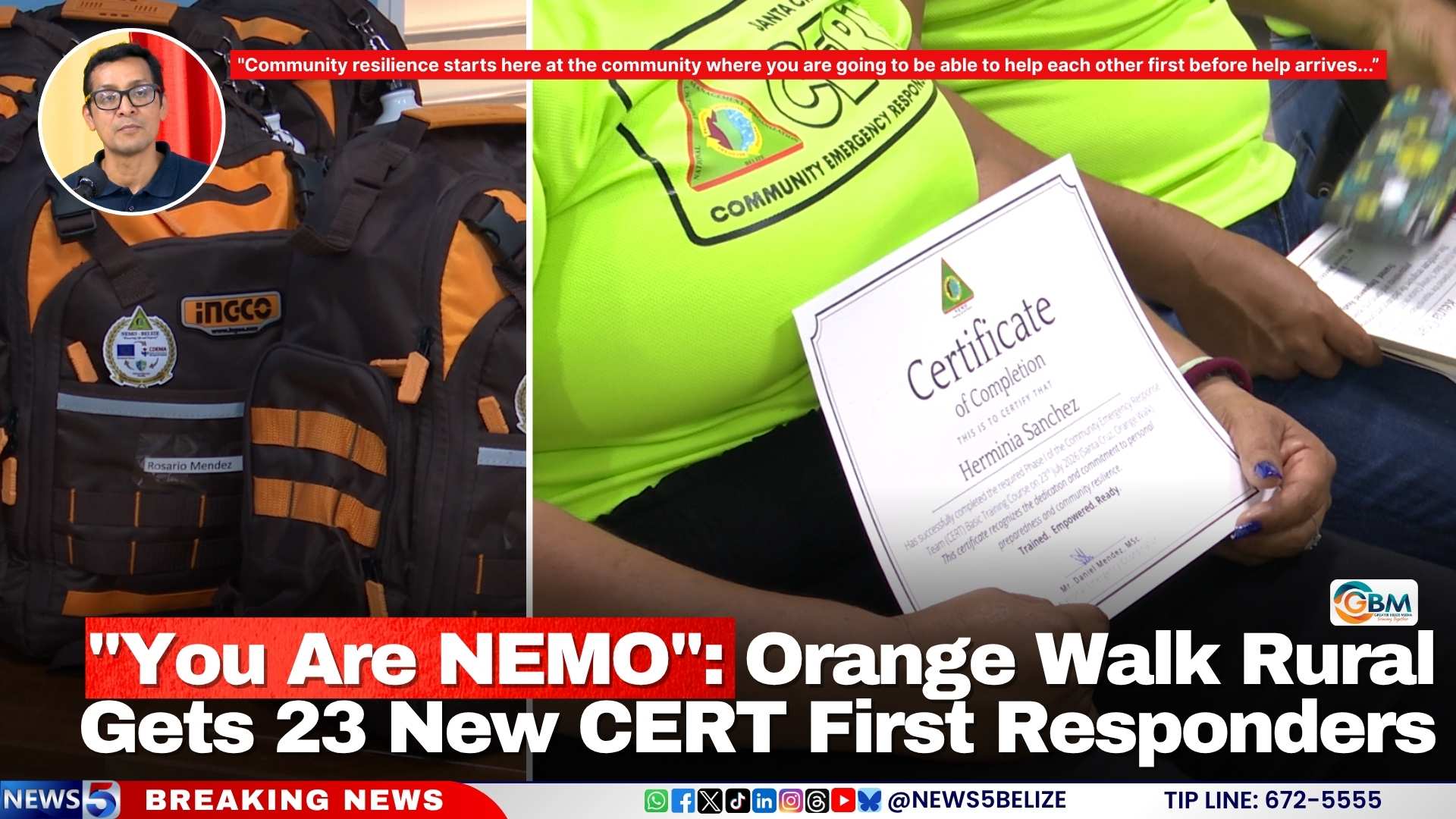 "You Are NEMO": Orange Walk Rural Gets 23 New CERT First Responders