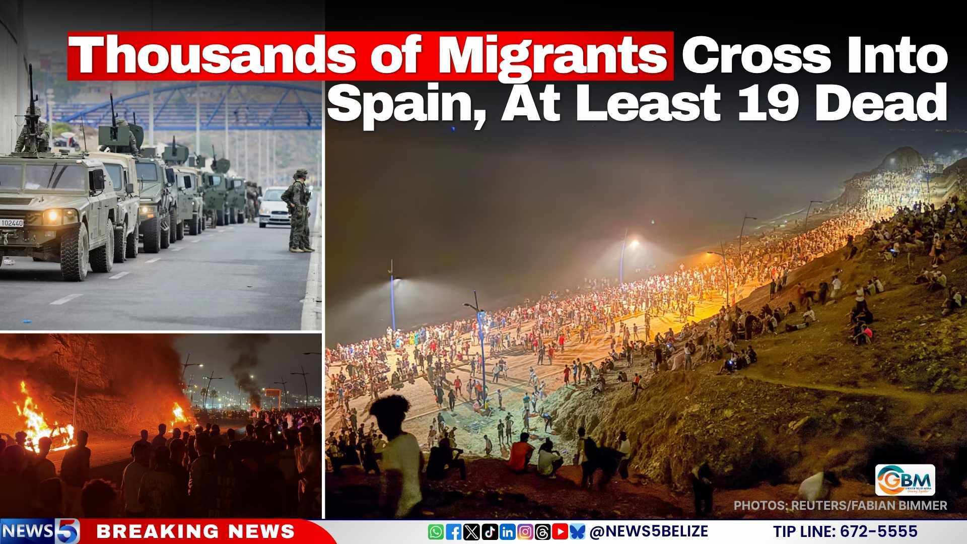 Thousands of Migrants Cross Into Spain, At Least 19 Dead