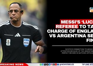 Messi’s ‘Lucky’ Referee to Take Charge of England vs Argentina Semi-Final