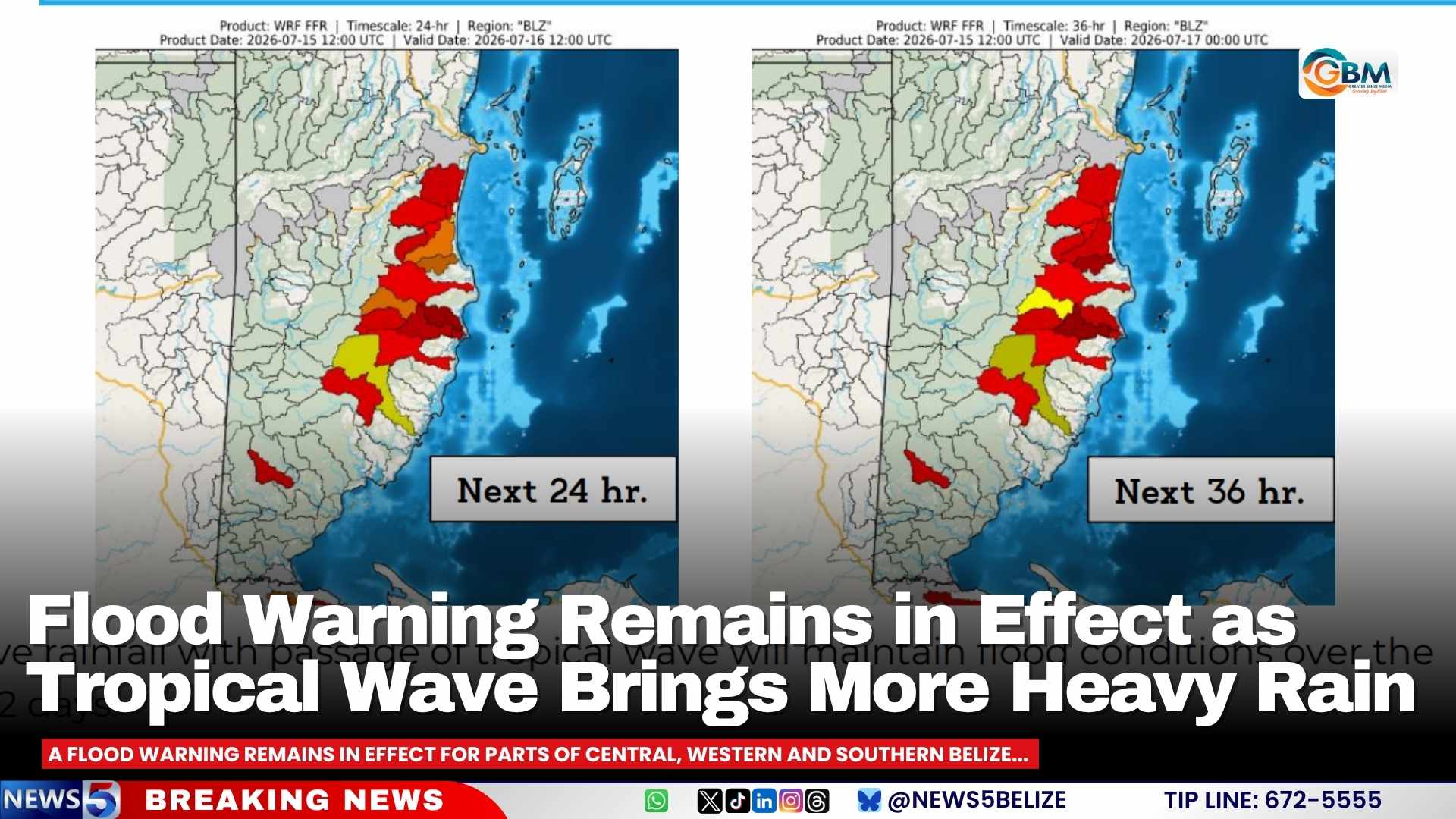 Flood Warning Remains in Effect as Tropical Wave Brings More Heavy Rain