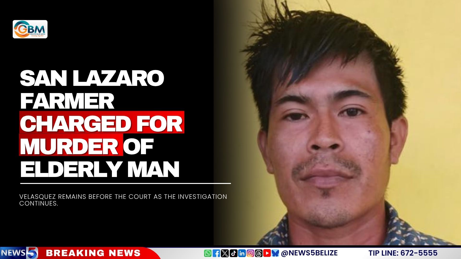 San Lazaro Farmer Charged for Murder of Elderly Man