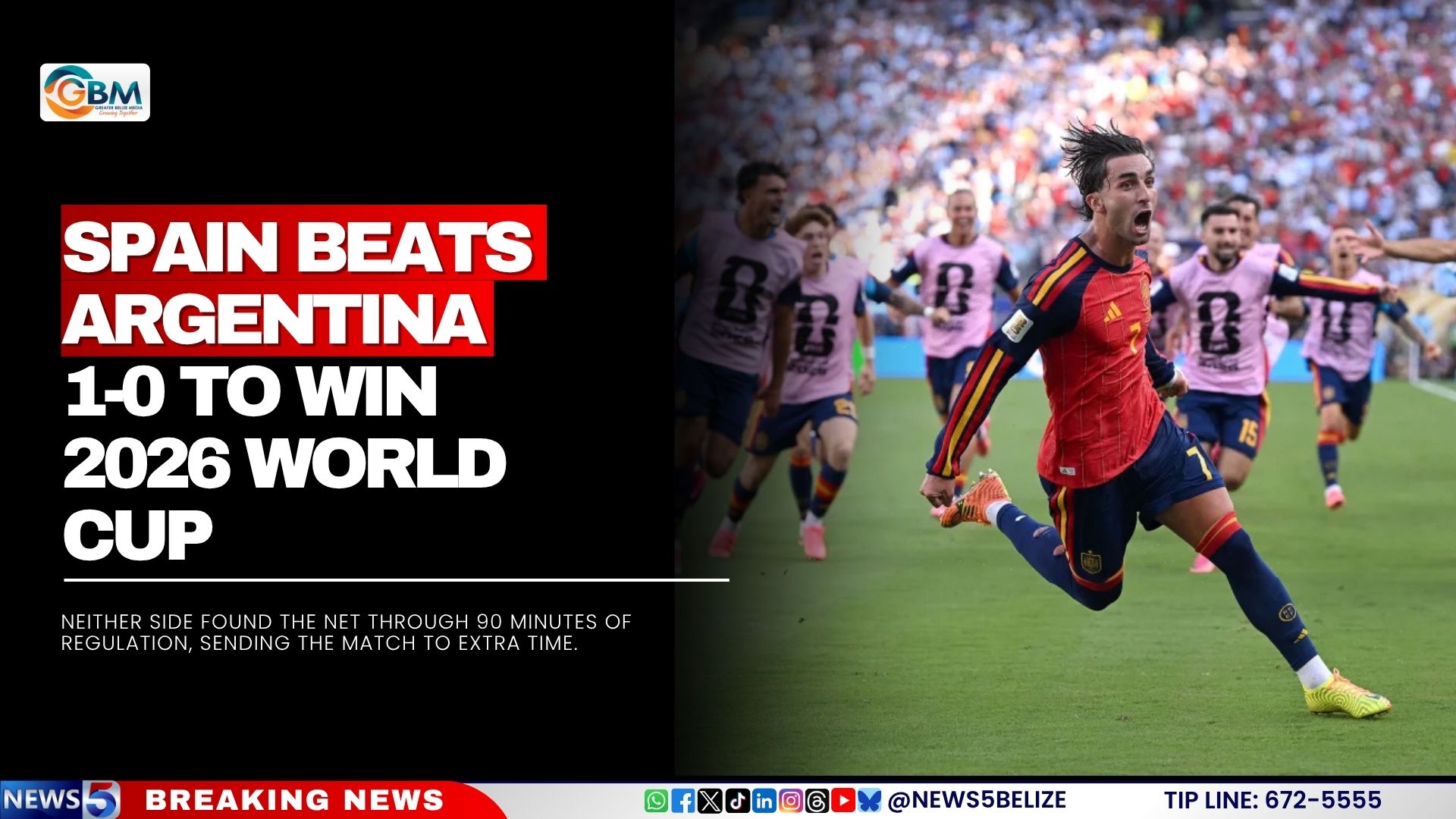 Spain Beats Argentina 1-0 to Win 2026 World Cup