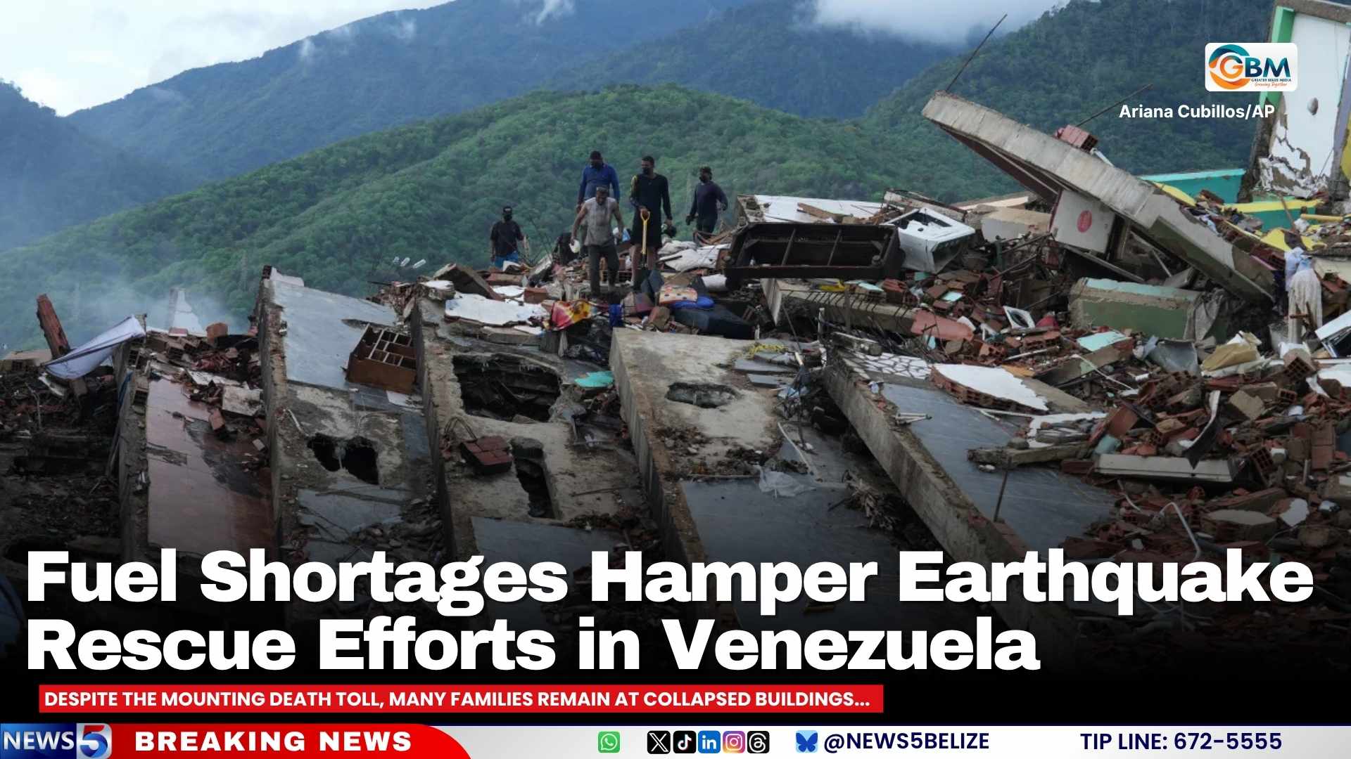 Fuel Shortages Hamper Earthquake Rescue Efforts in Venezuela