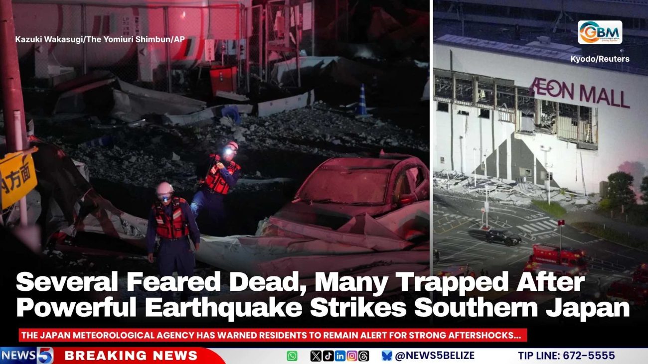 Several Feared Dead, Many Trapped After Powerful Earthquake Strikes Southern Japan