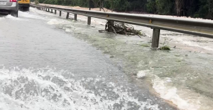 Weekend Floodwaters Damage Temporary Detour Near Belmopan