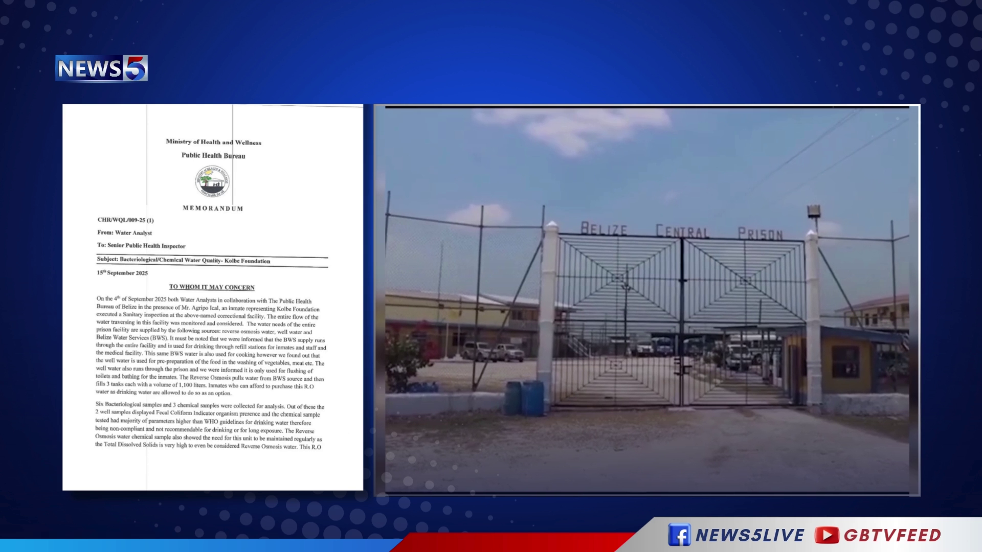 Fecal Coliform Found in Prison Well Water, Health Report Reveals
