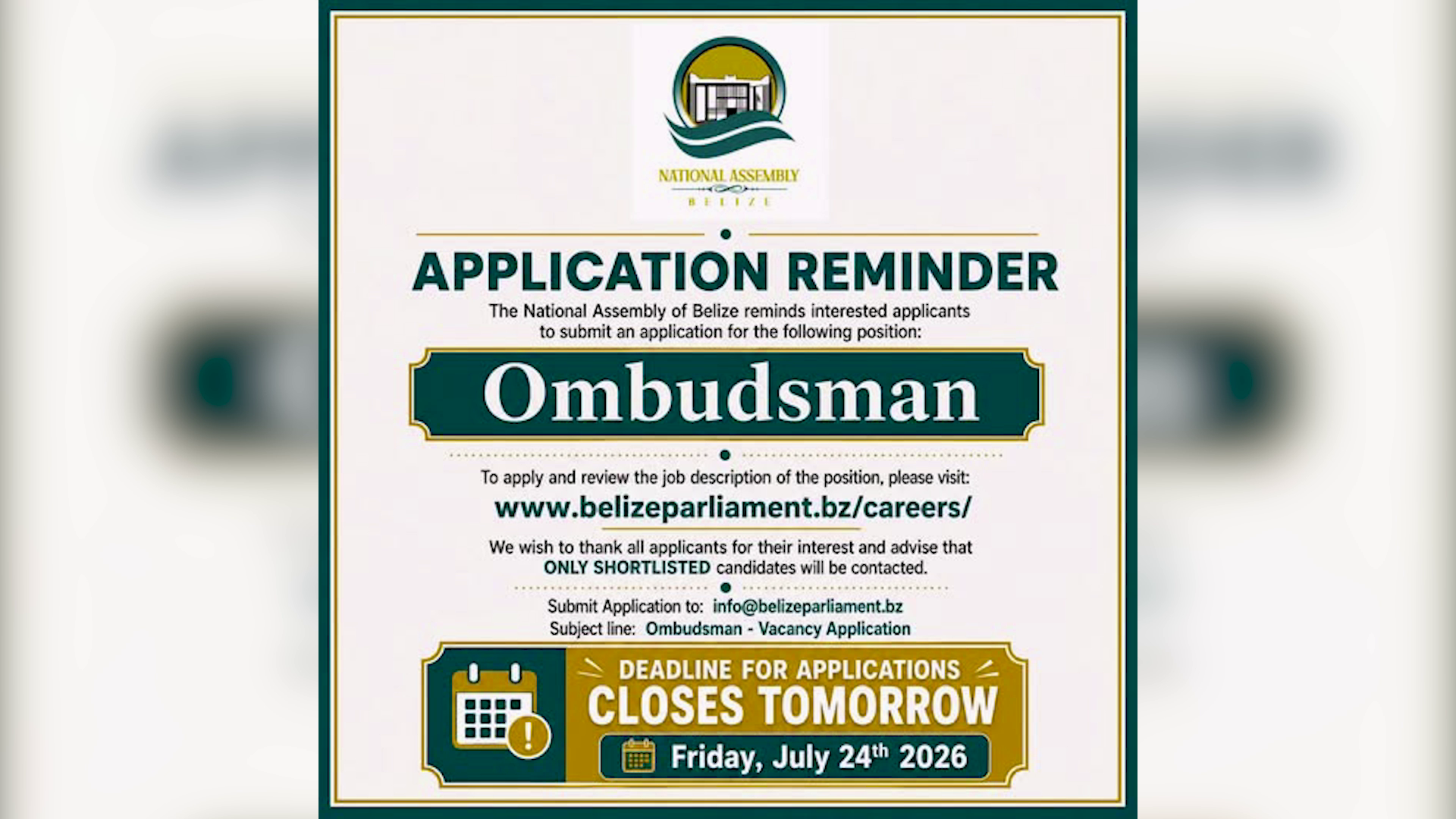 Appoint Ombudsman Now, Train for Human Rights Later  