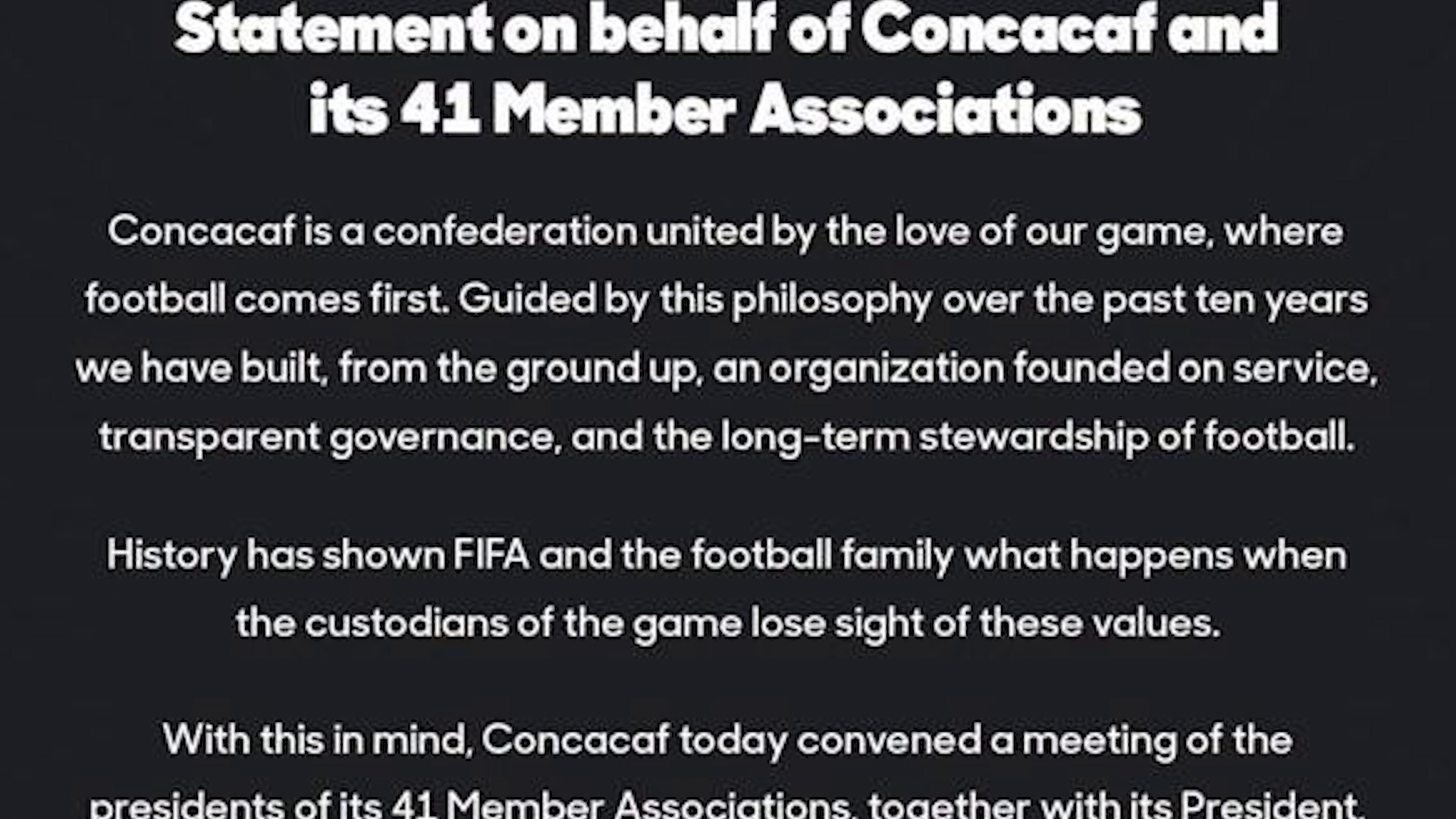CONCACAF Rebels Against Infantino’s World Cup Plan