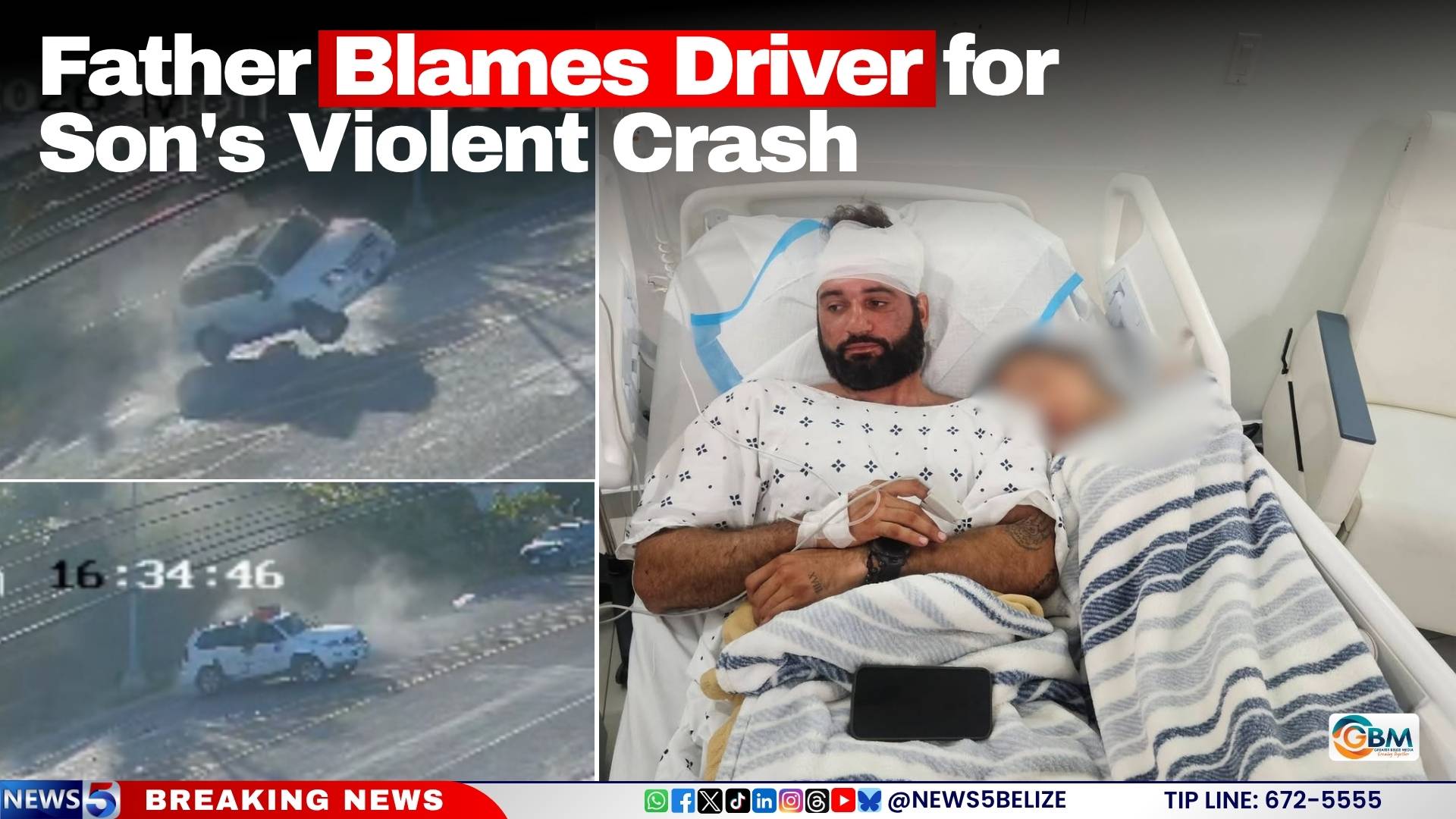 Father Blames Driver for Son's Violent Crash