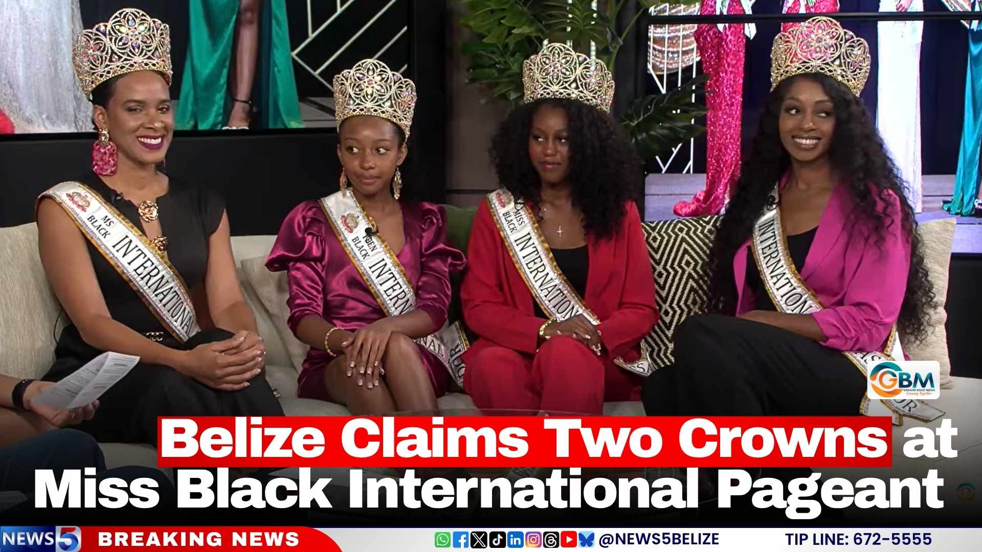 Belize Claims Two Crowns at Miss Black International Pageant