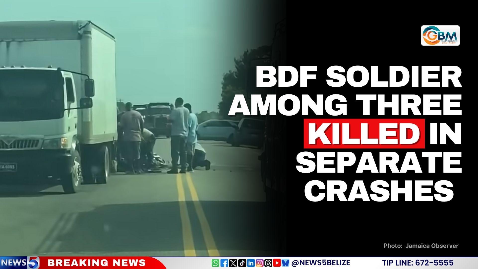 BDF Soldier Among Three Killed in Separate Crashes