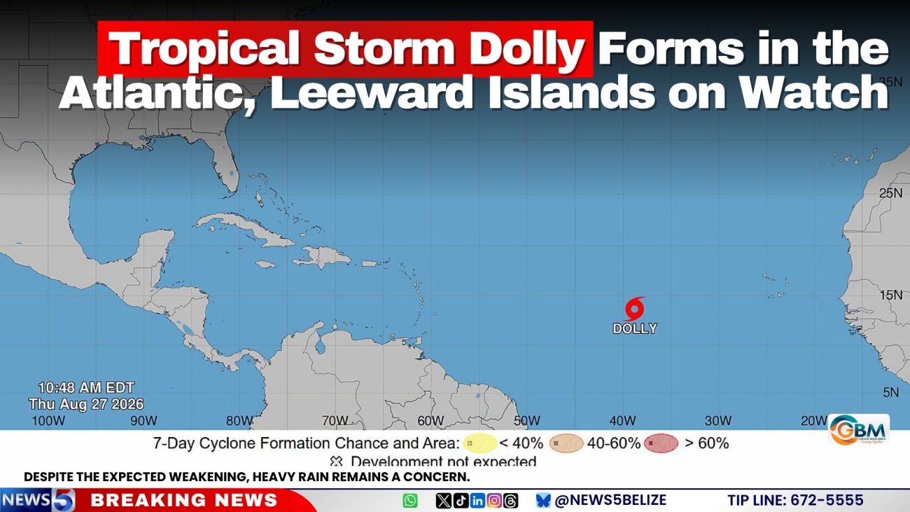 Tropical Storm Dolly Forms in the Atlantic, Leeward Islands on Watch