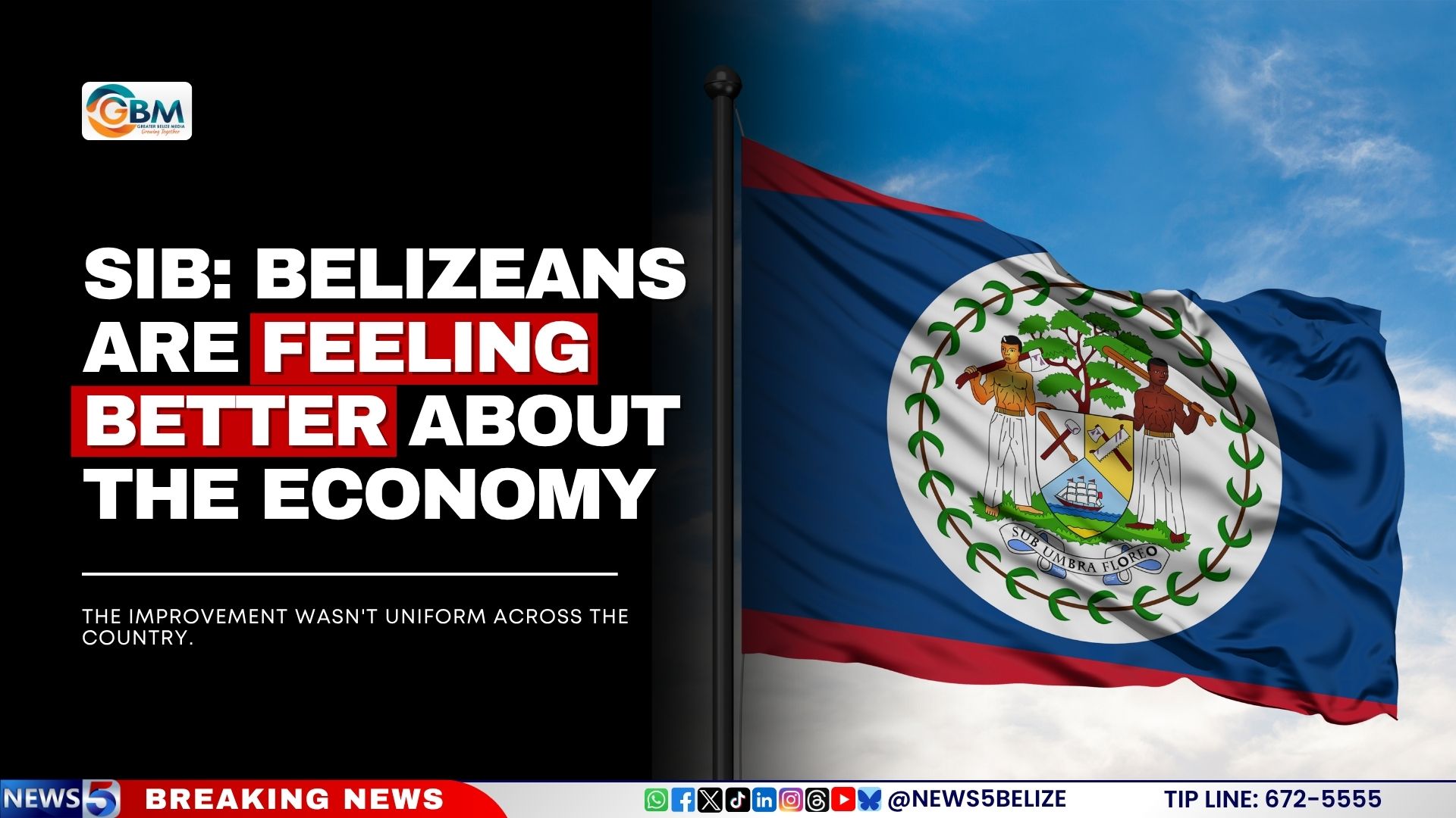 SIB: Belizeans Are Feeling Better About the Economy
