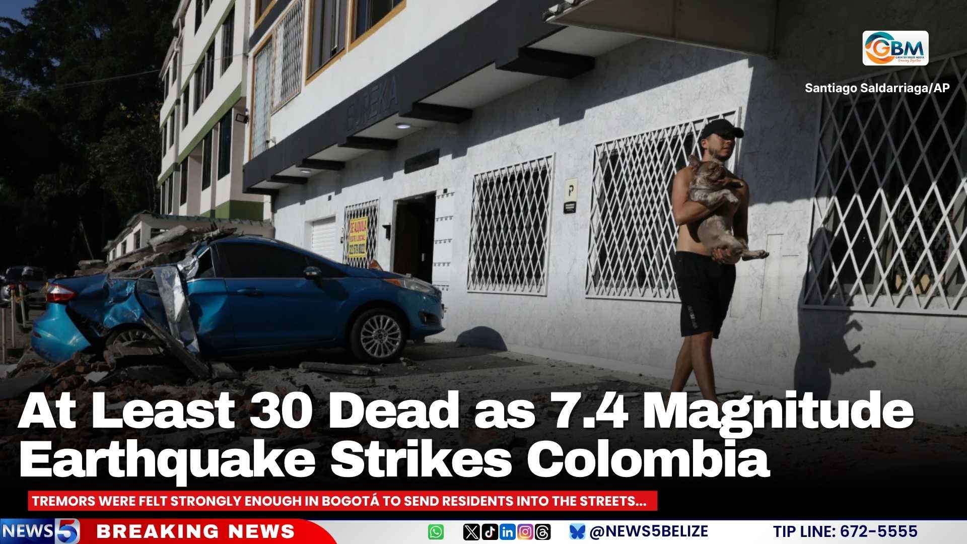 At Least 30 Dead as 7.4 Magnitude Earthquake Strikes Colombia