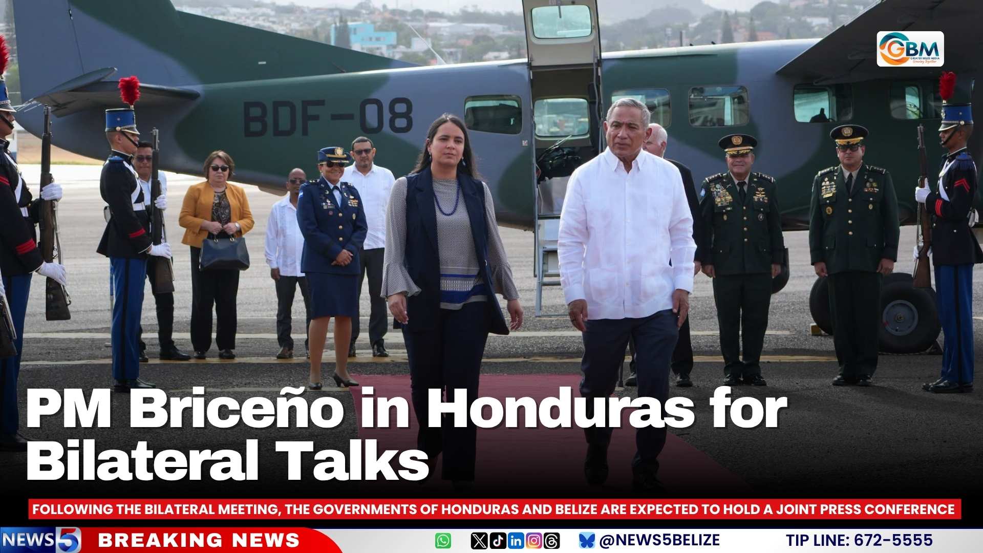 PM Briceño in Honduras for Bilateral Talks