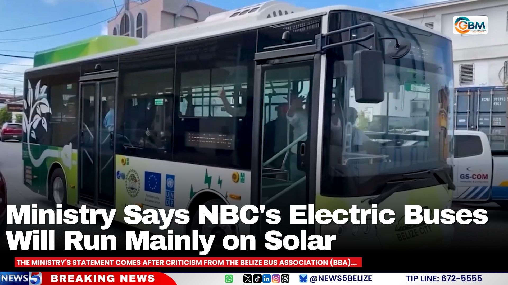 Ministry Says NBC's Electric Buses Will Run Mainly on Solar
