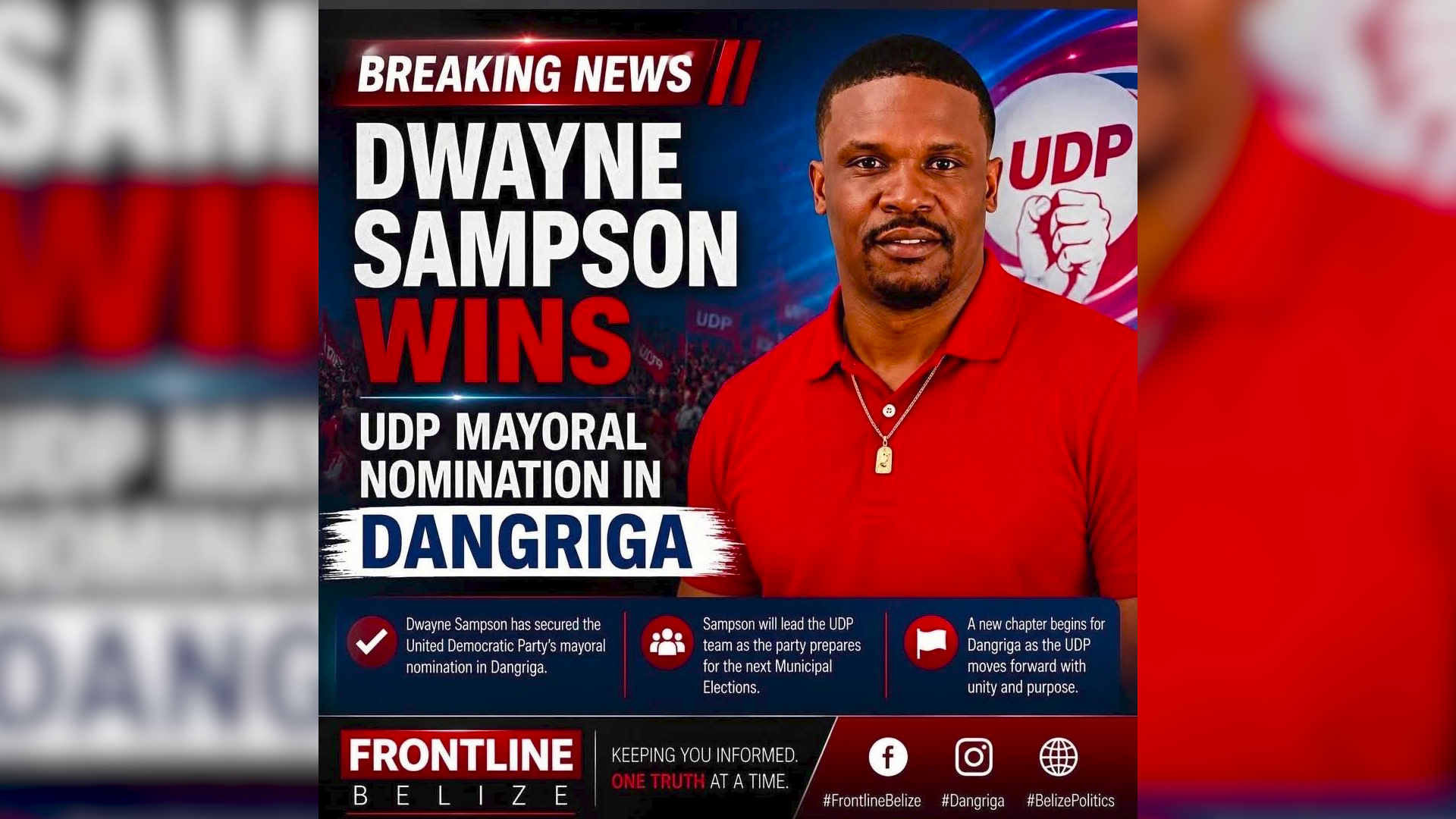UDP Unveils Municipal Candidates in Dangriga & Benque