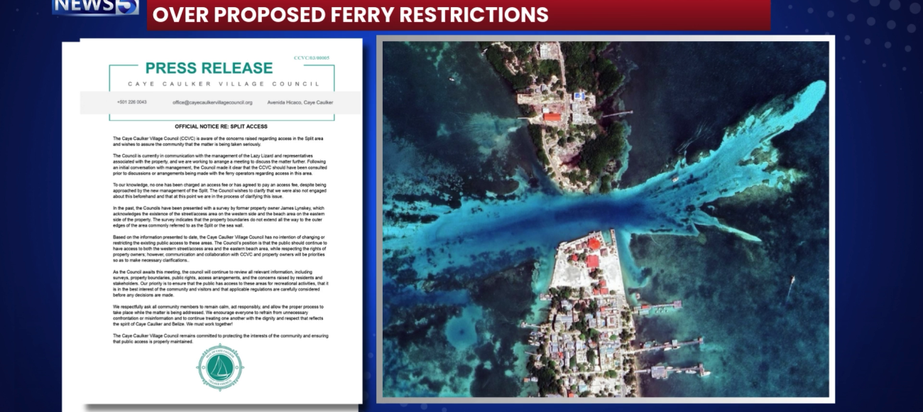 Caye Caulker Leaders Defend Public Access to The Split