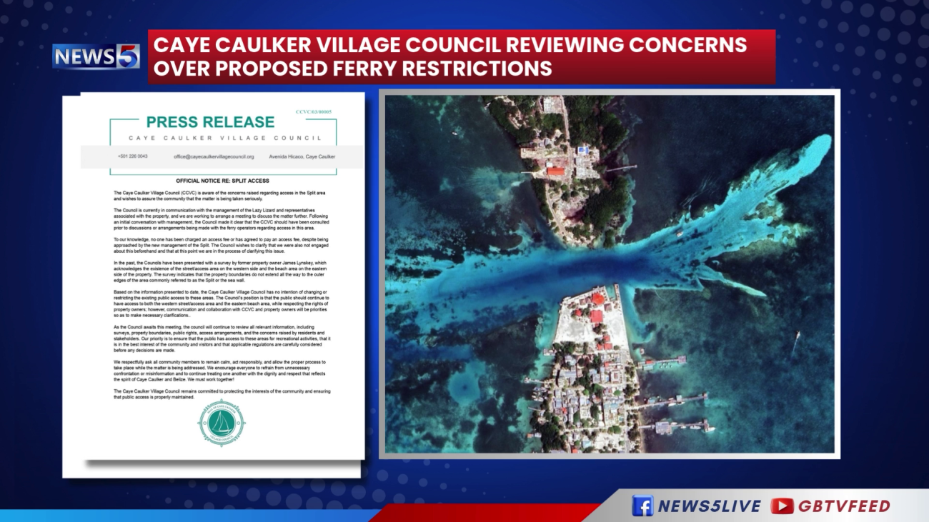 Caye Caulker Leaders Defend Public Access to The Split