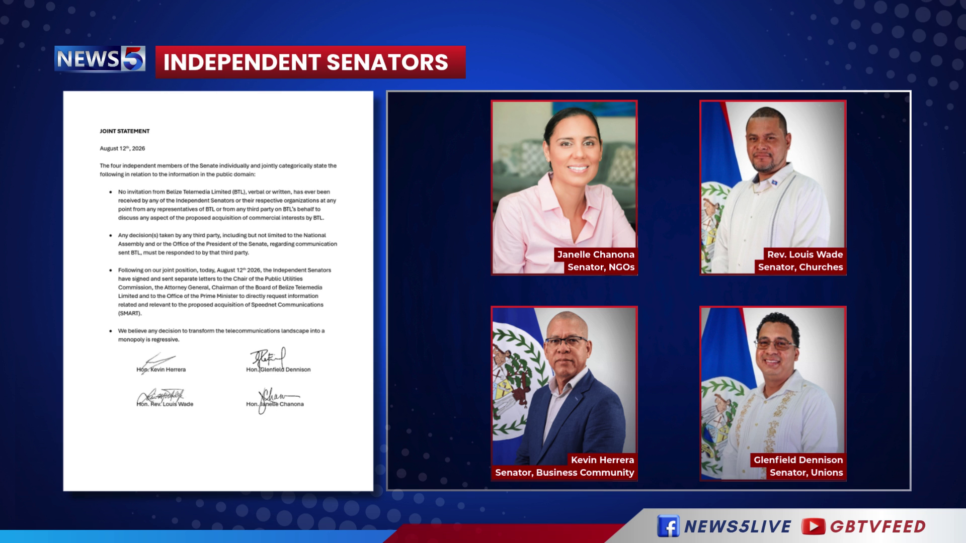 Independent Senators to BTL: Don’t Say We Were Invited