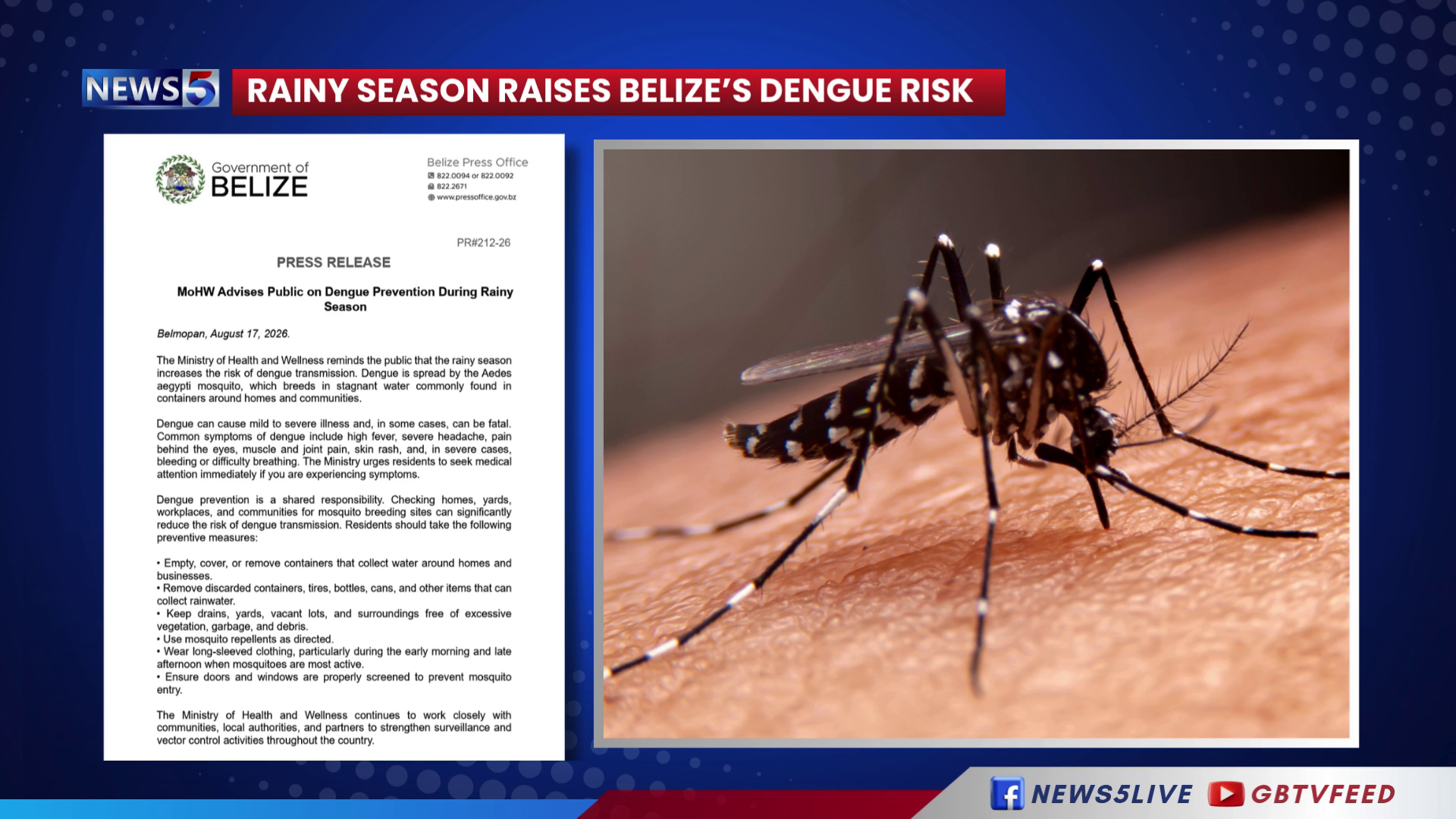 Dengue Threat Grows as Stagnant Water Builds Up