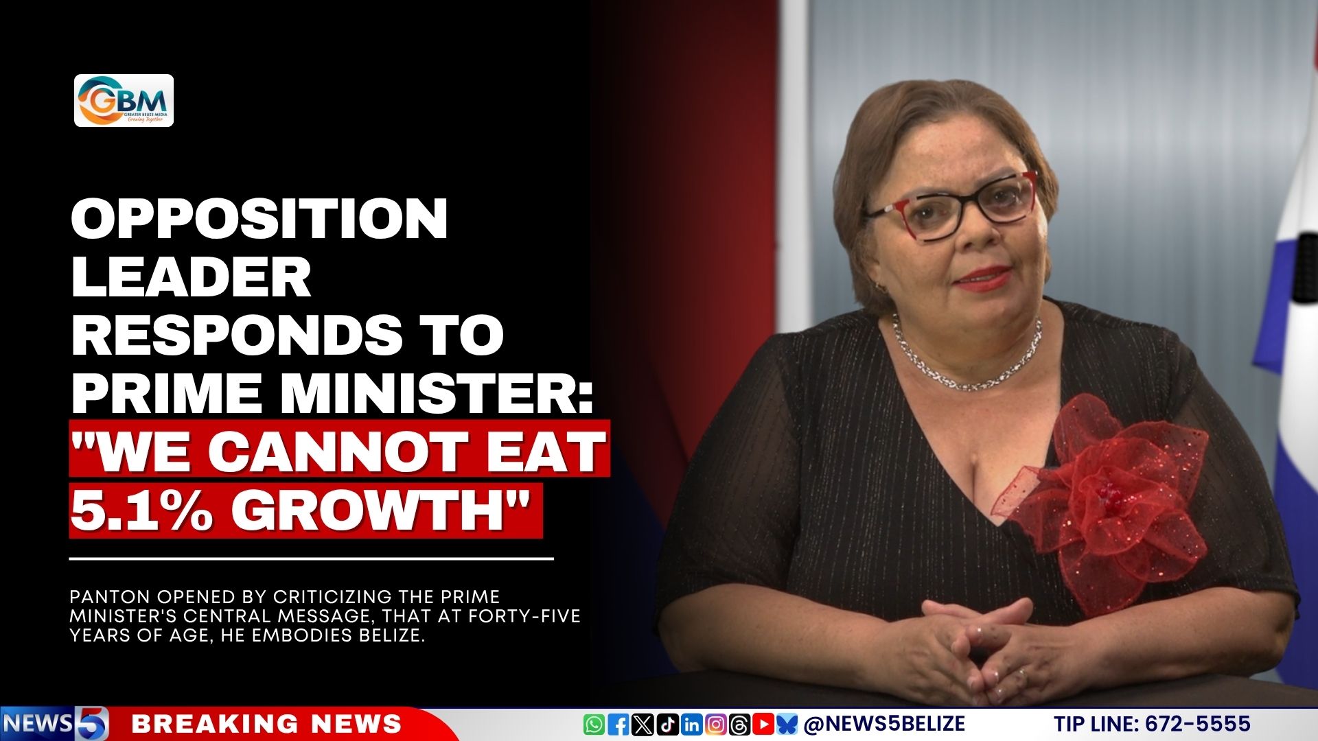 Opposition Leader Responds to Prime Minister: "We Cannot Eat 5.1% Growth"
