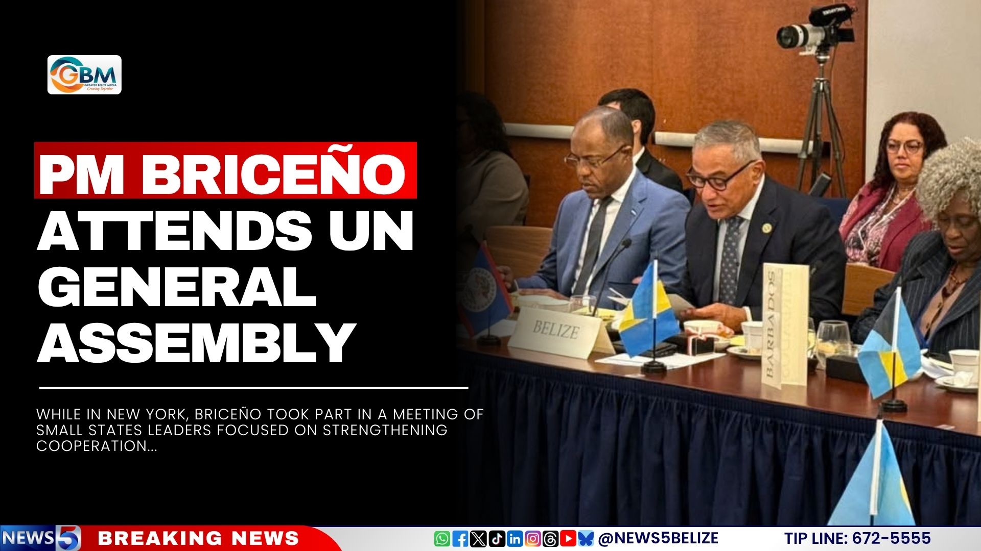 PM Briceño Attends UN General Assembly