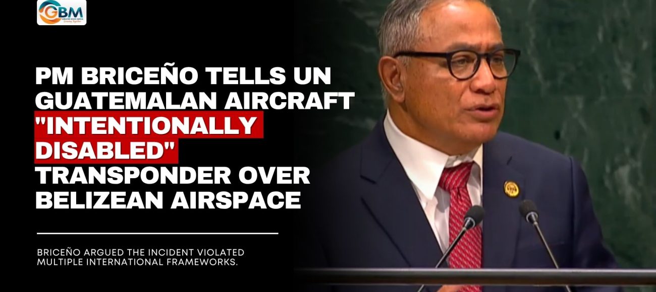 PM Briceño Tells UN Guatemalan Aircraft "Intentionally Disabled" Transponder Over Belizean Airspace