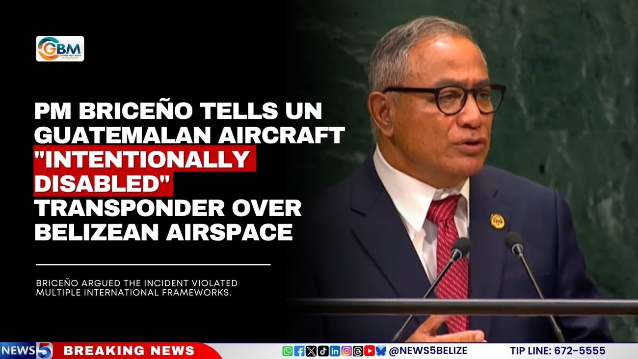 PM Briceño Tells UN Guatemalan Aircraft "Intentionally Disabled" Transponder Over Belizean Airspace