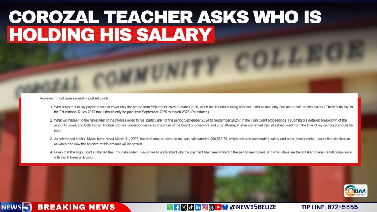 Corozal Teacher Asks Who is Holding His Salary