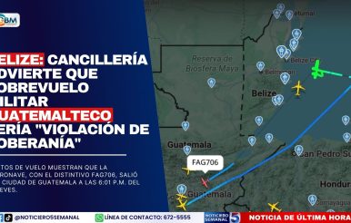 Belize: Cancillería advierte que sobrevuelo militar guatemalteco sería 