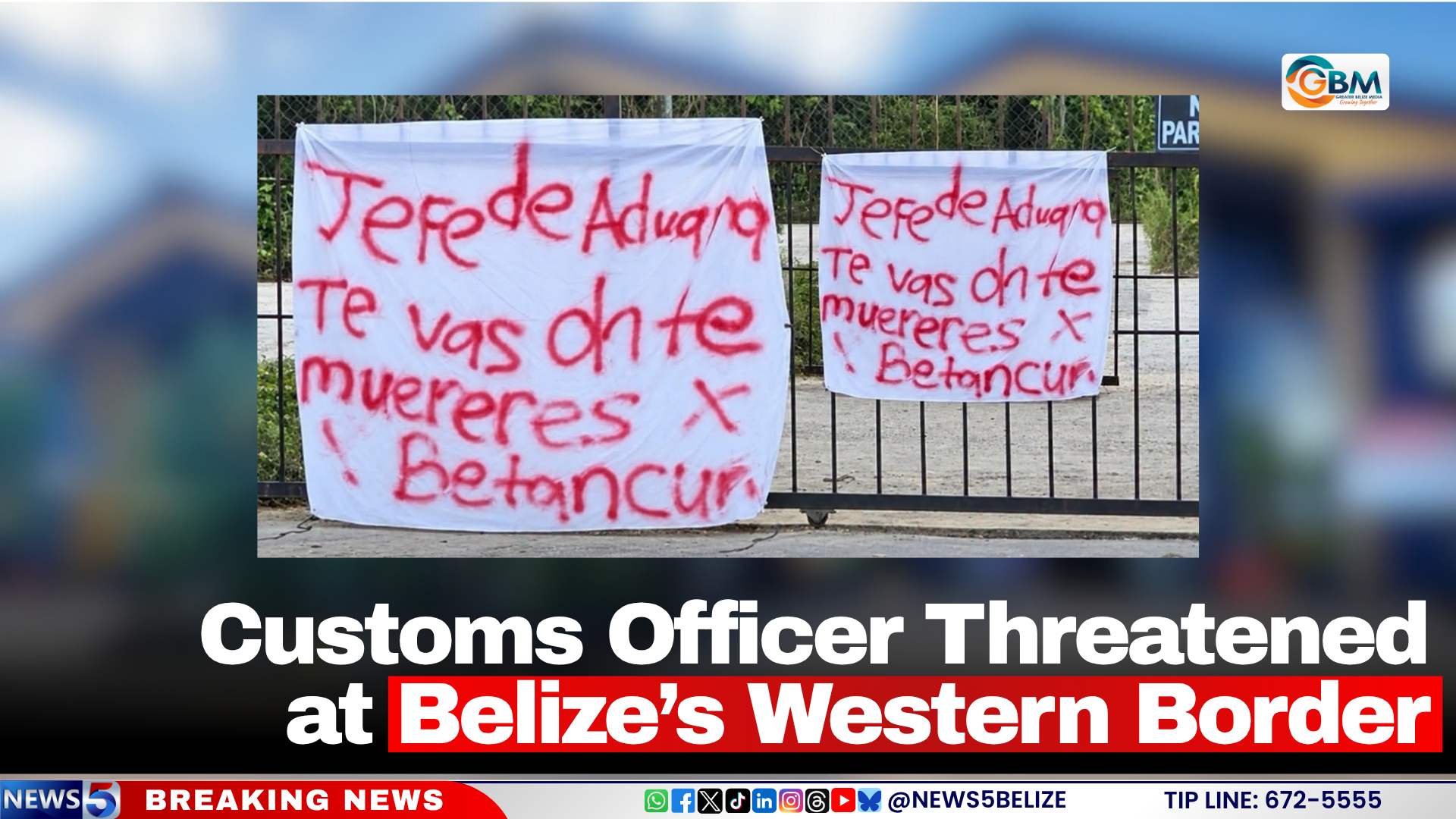Customs Officer Threatened at Belize’s Western Border