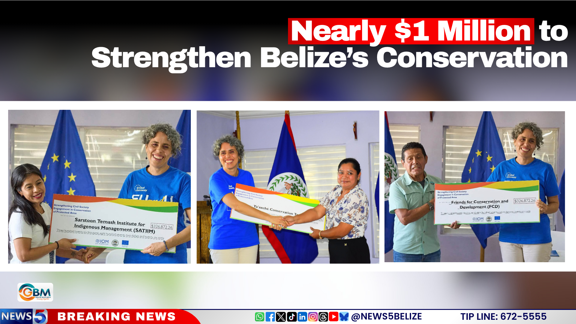 Nearly $1 Million to Strengthen Belize’s Conservation