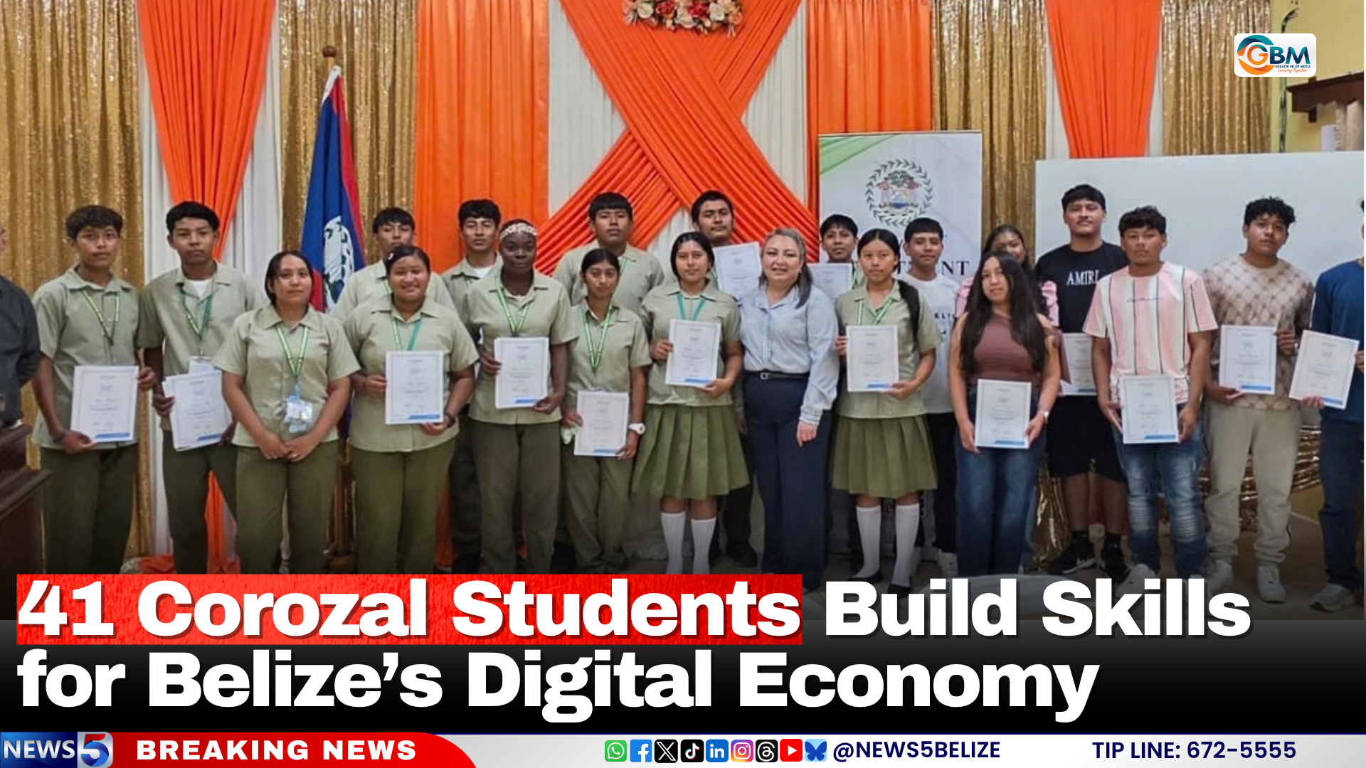 41 Corozal Students Build Skills for Belize’s Digital Economy