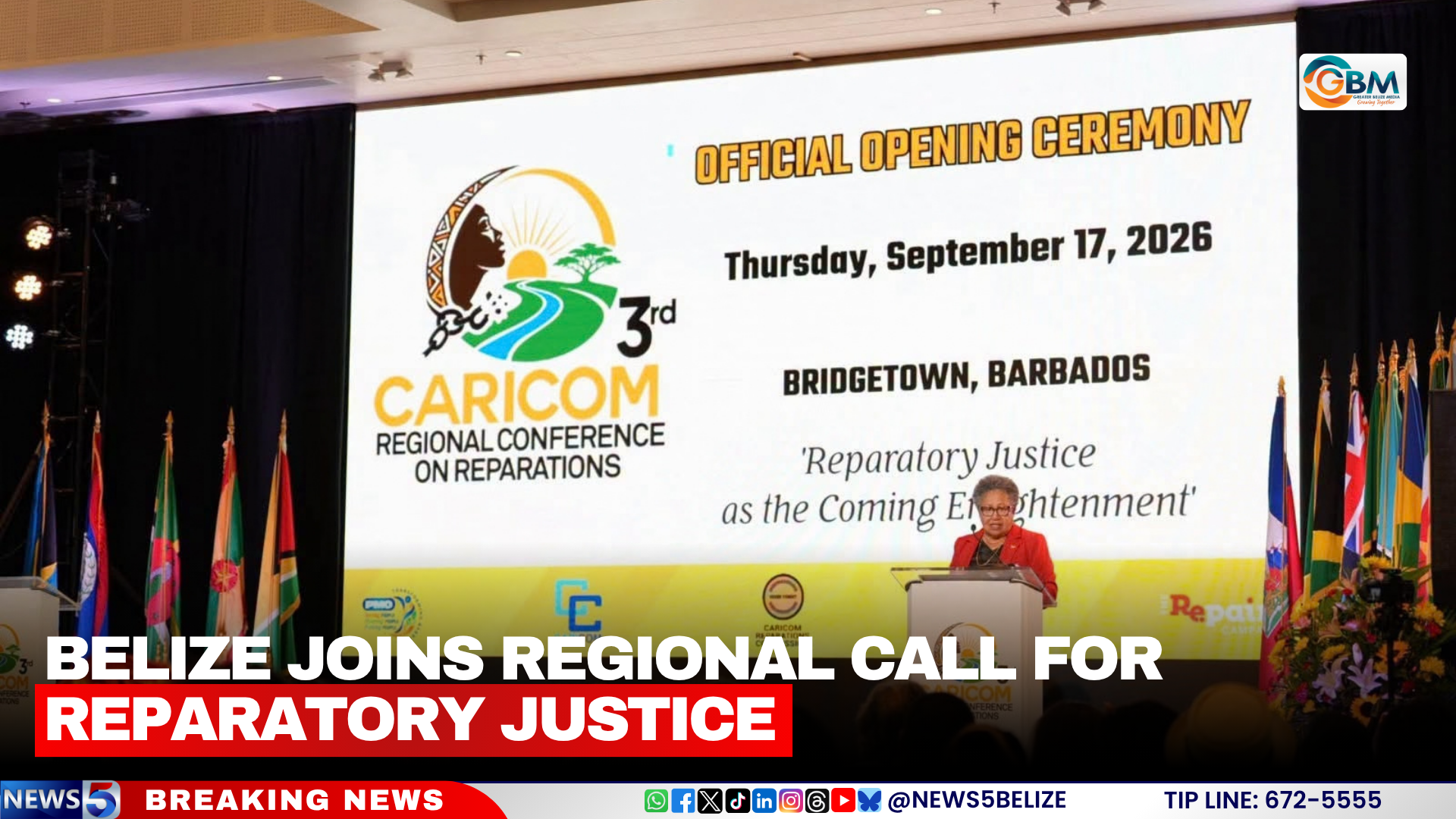 Belize Joins Regional Call for Reparatory Justice