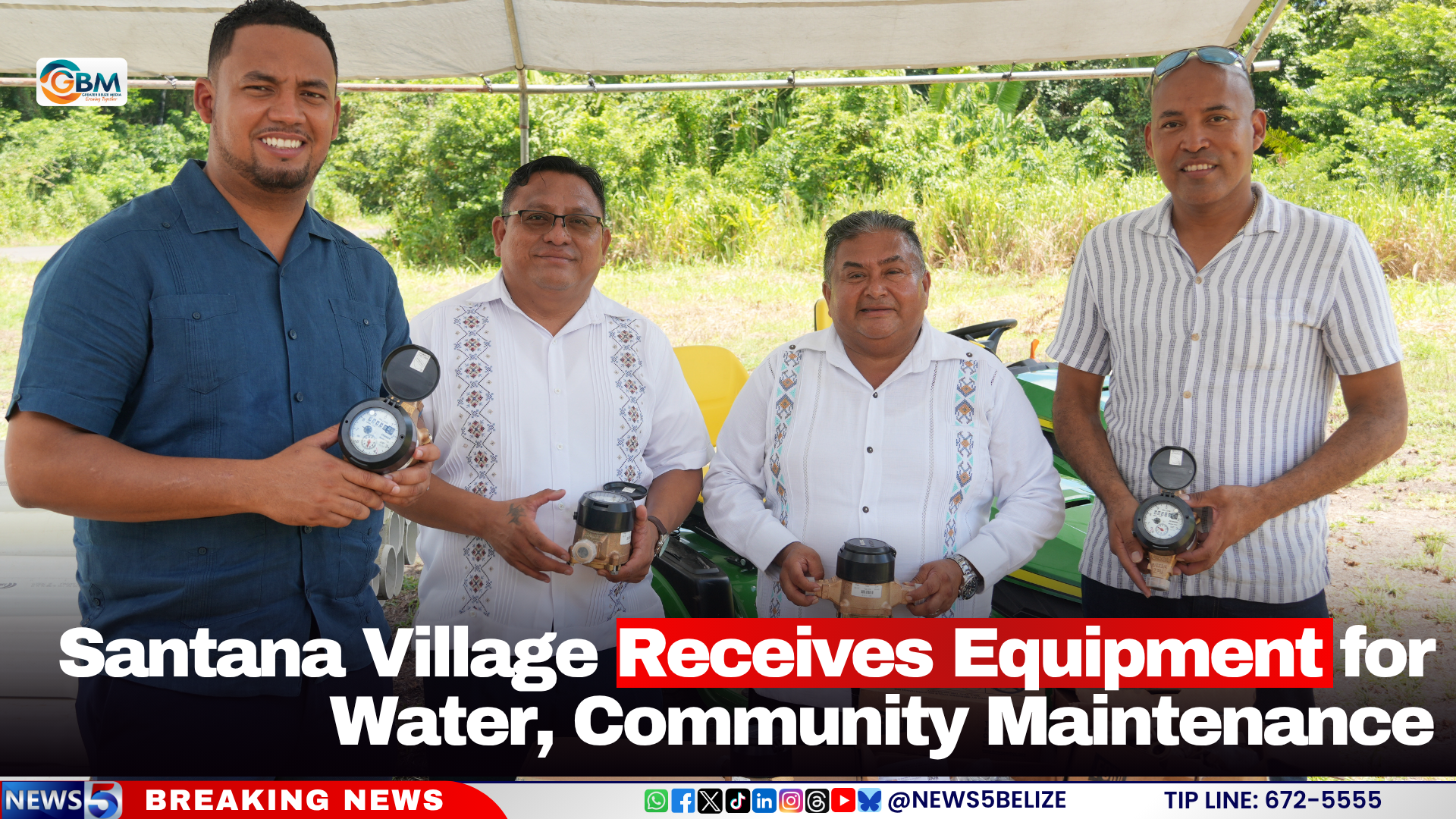 Santana Village Receives Equipment for Water, Community Maintenance