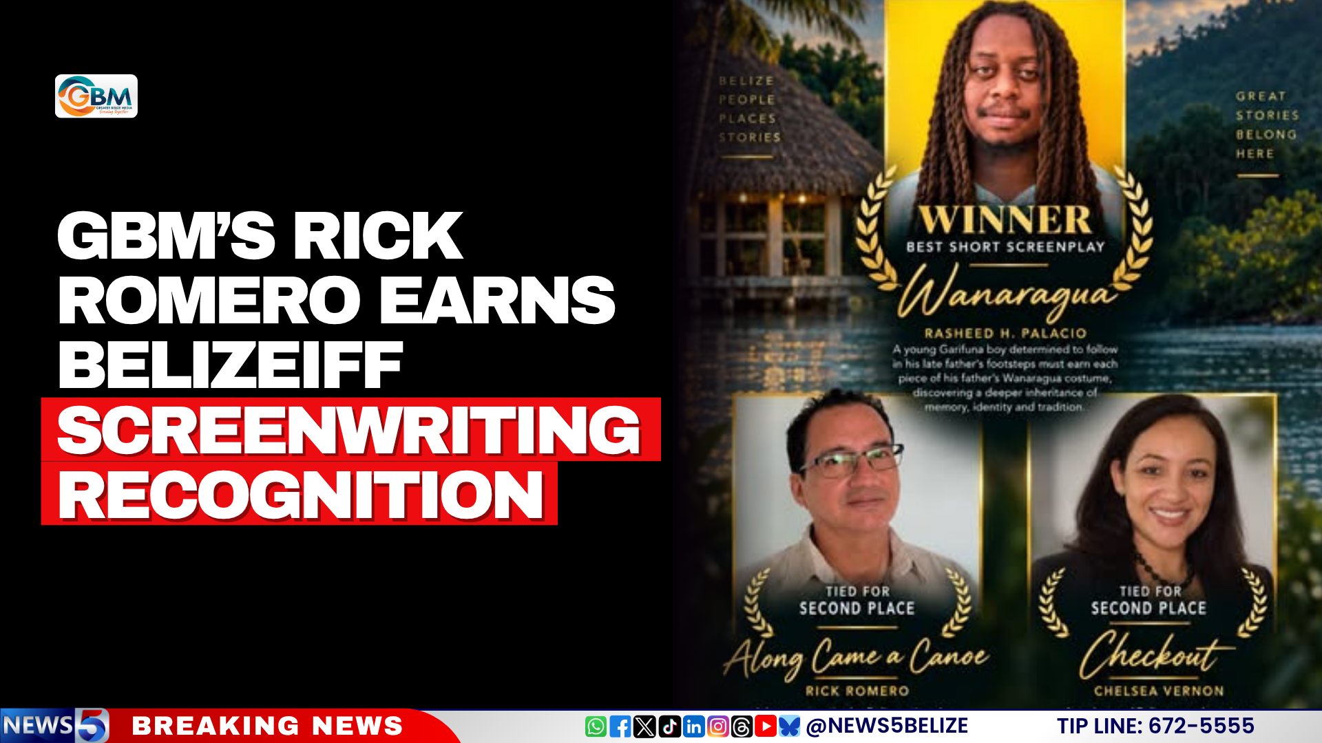 GBM’s Rick Romero Earns BelizeIFF Screenwriting Recognition
