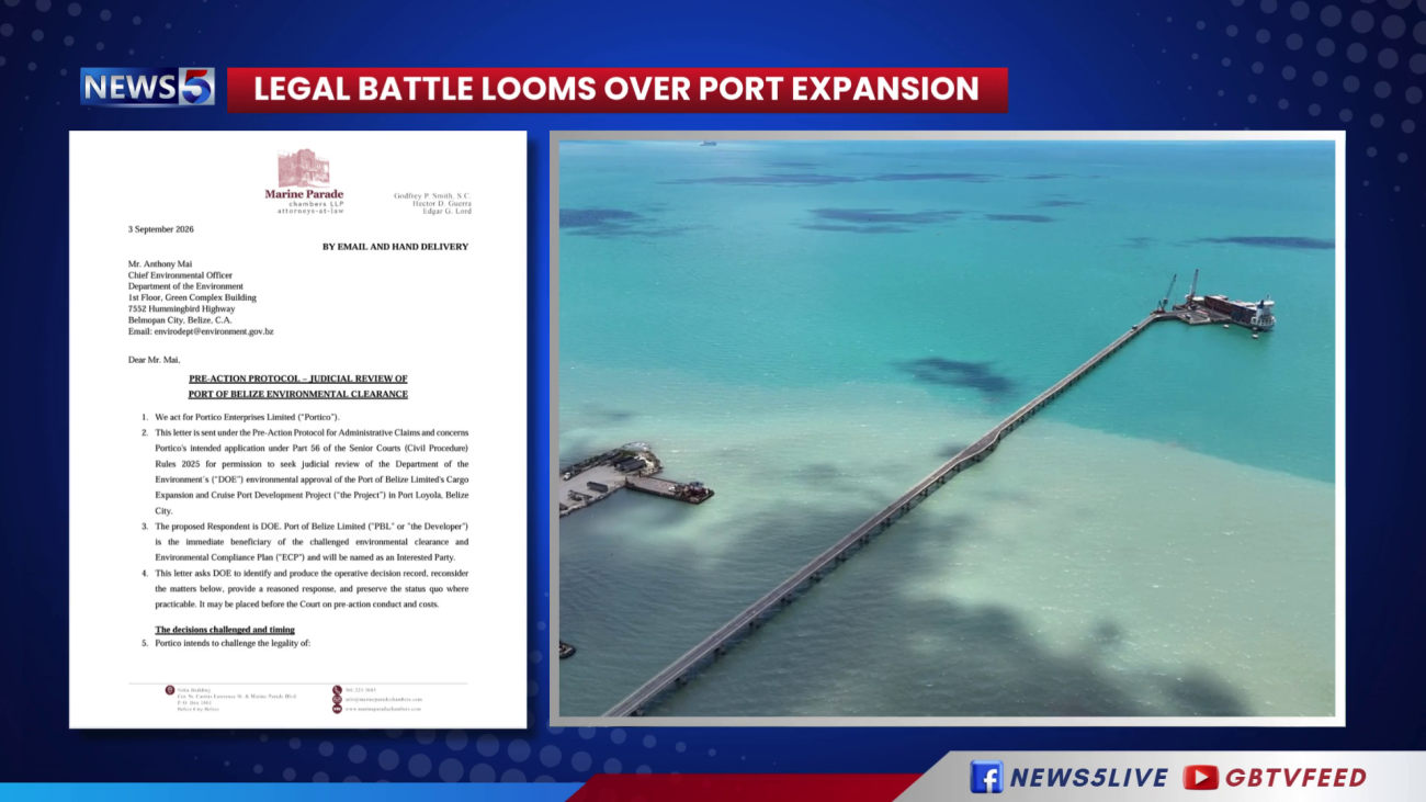 Portico Threatens Lawsuit Over Port of Belize Expansion