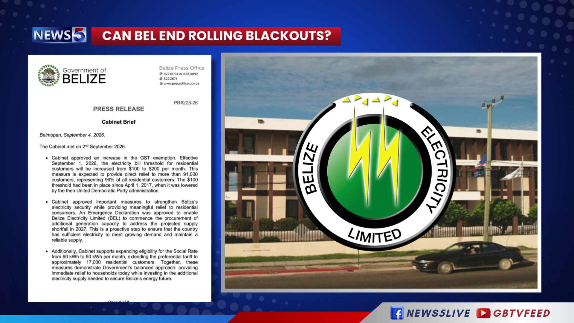 Belize Declares Power Supply Emergency