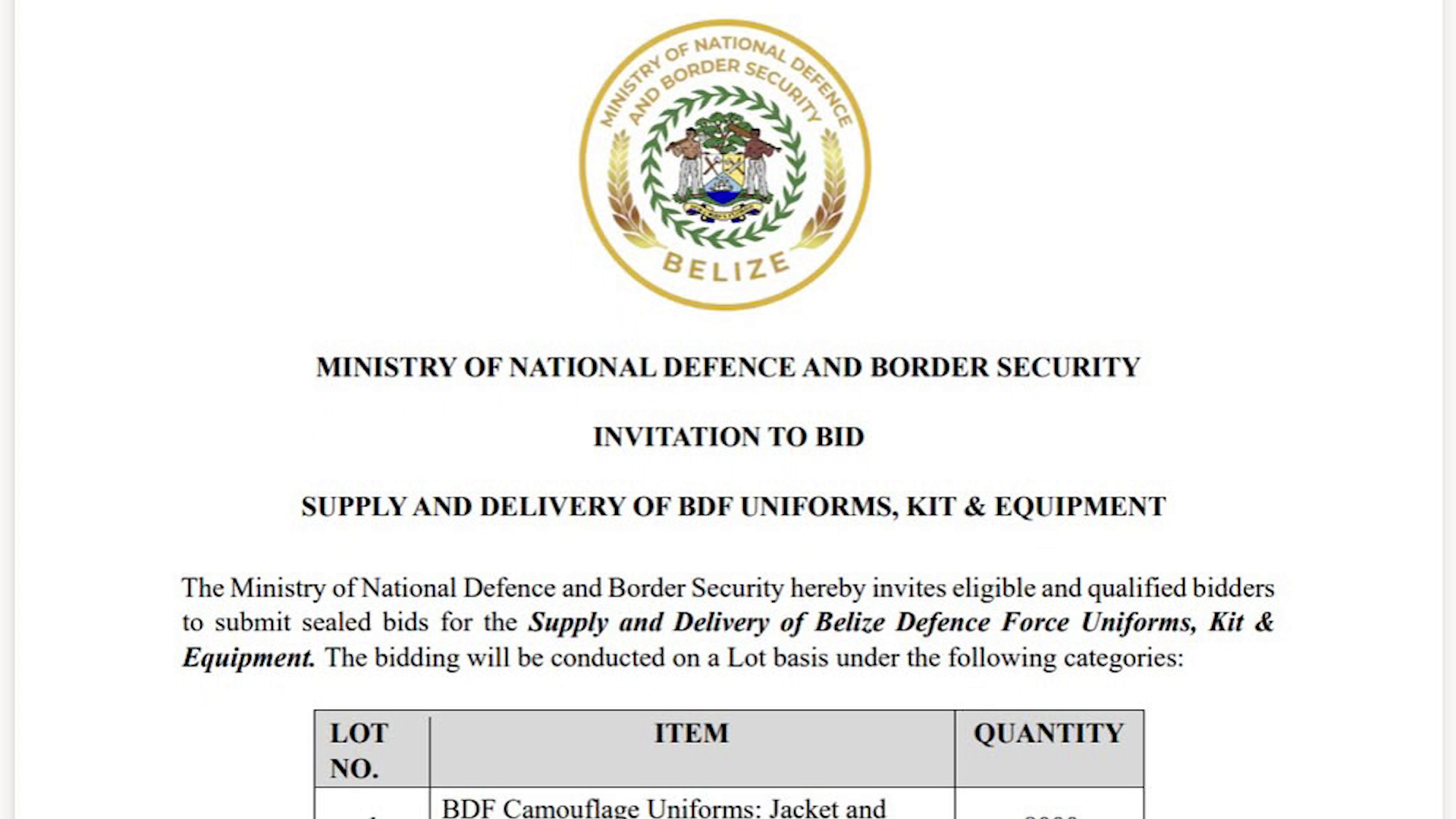 Eight Thousand BDF Uniforms, One Closely Watched Bid